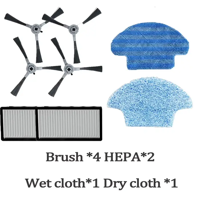 Accessoires pour robot aspirateur BOAIMORE, brosse sèche et support, chiffon, boîte à poussière, eau précieuse, ensemble d'accessoires HEPA, D3, V3Spro