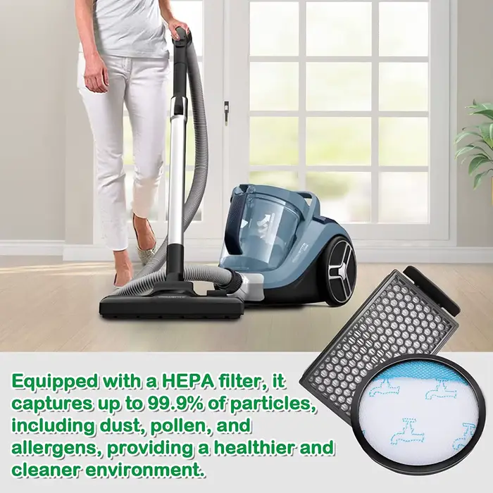 Filtre Hepa en coton pour Rowenta COMPACT POWER XXL RO4811EA RO4871EA RO4855EA RO4826EA RO4859EA RO4825EA RO4881EA ZR