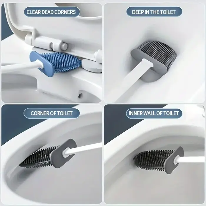 Brosse de Toilette Flexible en Silicone pour HOBooks