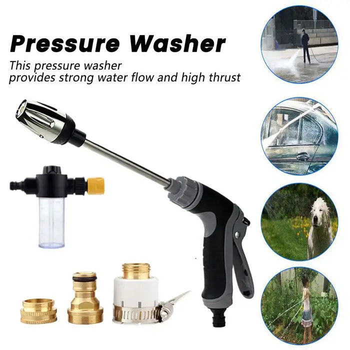 Pistolet d'arrosage haute pression T8 avec longue poignée