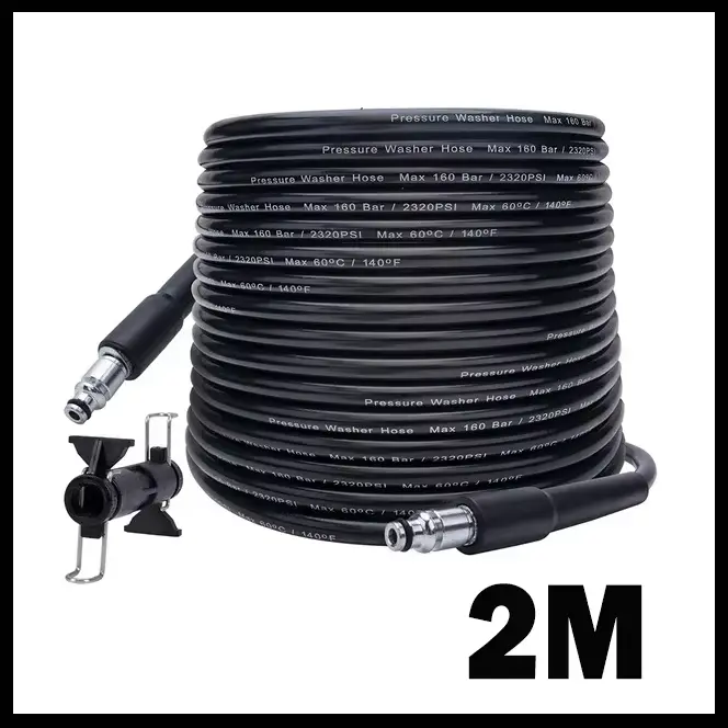 Tuyau de nettoyage haute pression de 2M à 25M, tuyau d'extension avec adaptateur de connecteur pour