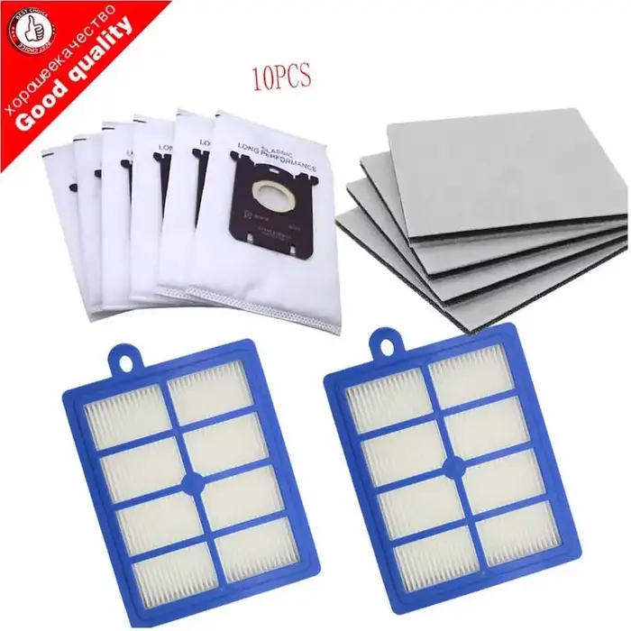 Sacs à poussière pour aspirateur s-bag et 2 filtres Hepa H12 + 4