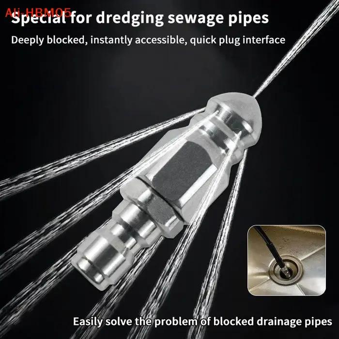 (HB05) Buse de pulvérisation haute pression à jet d'eau pour nettoyage d'égouts