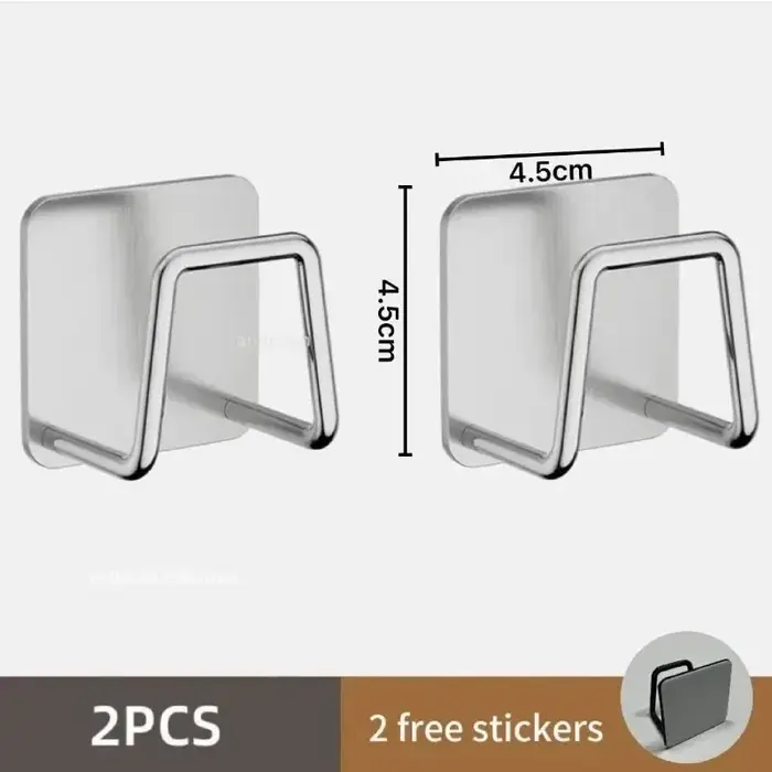 Crochet auto-adhésif en métal, support de rangement d'éponge d'évier, support de cuisine, couvercle 