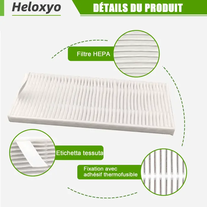 Ensemble de filtres pour aspirateur Robot Left pour M330