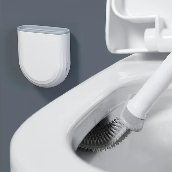 Brosse de Toilette Murale en Silicone avec Support à vaccage Rapide, Outil HOTool pour Livres
