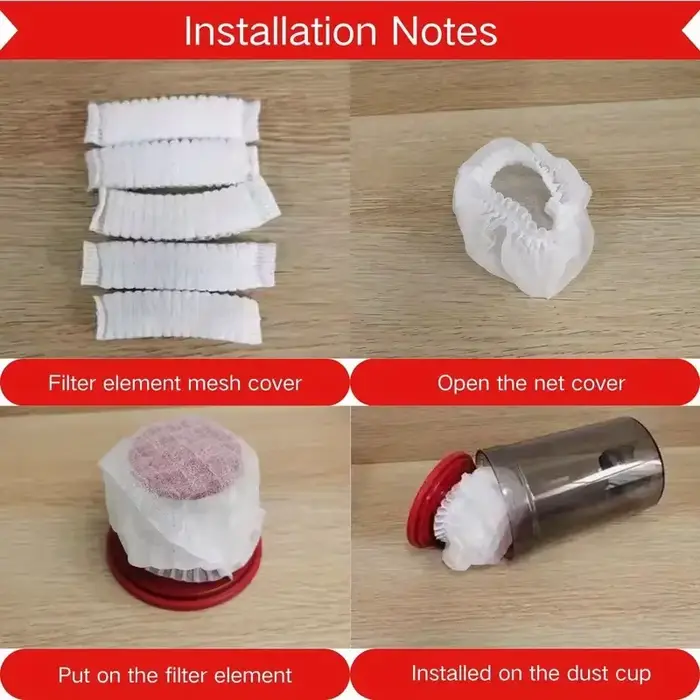 20 pièces de couvercle de protection de filtre d'aspirateur jetable