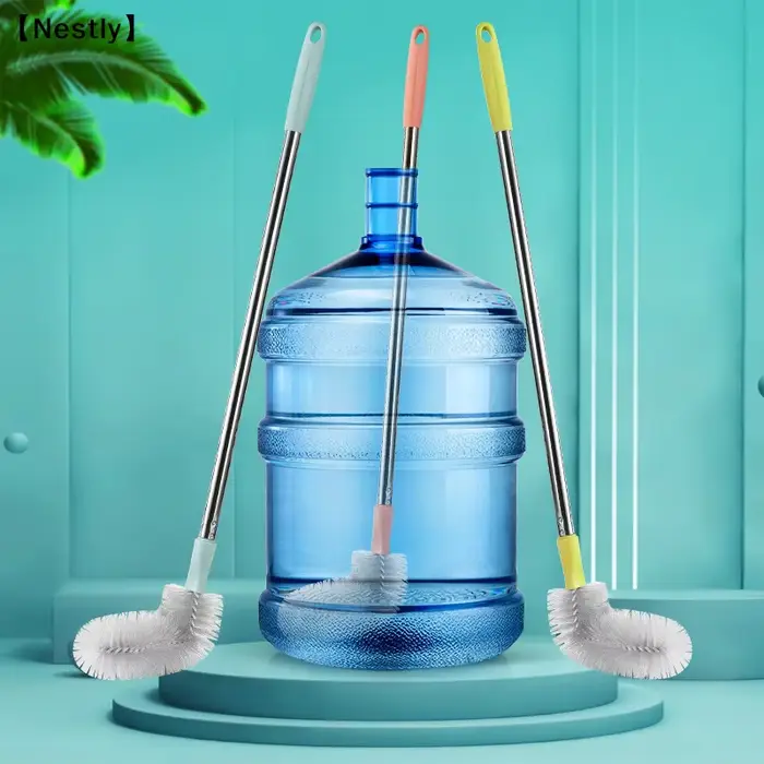 Brosse de nettoyage pour seau avec tige en acier inoxydable