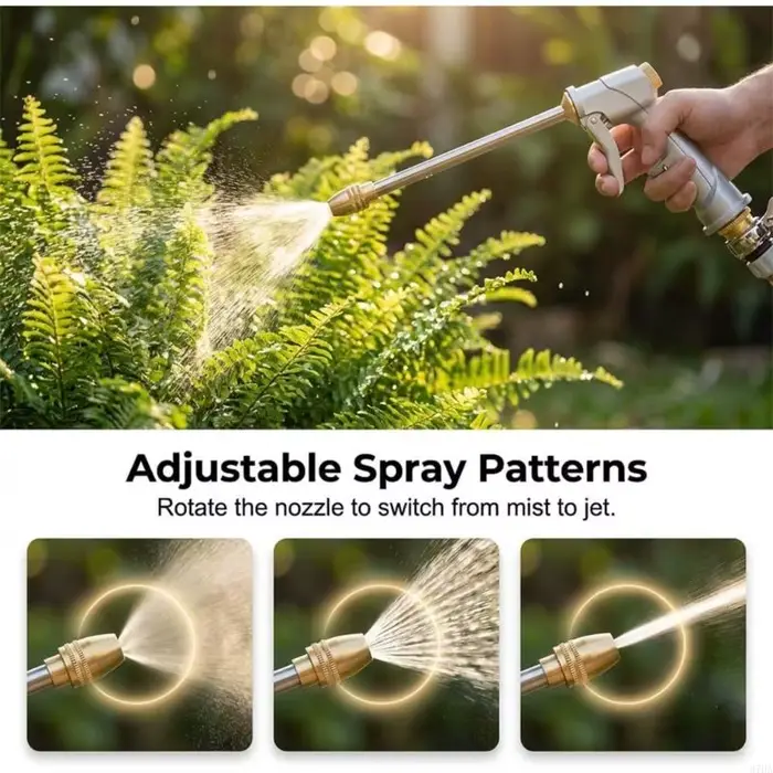 Pulvérisateur de nettoyage haute pression en acier inoxydable robuste pour lavage de voiture terrasse jardin et entretien extérieur durable