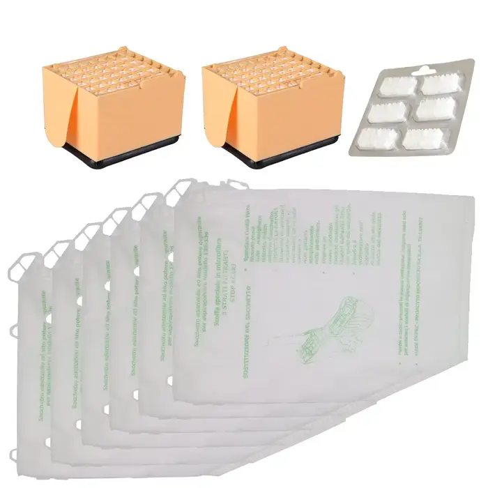 Sacs à poussière + bloc de parfum + filtre HEPA pour aspirateur Vorwerk Kobold VK135 VK136 FP135 FP1