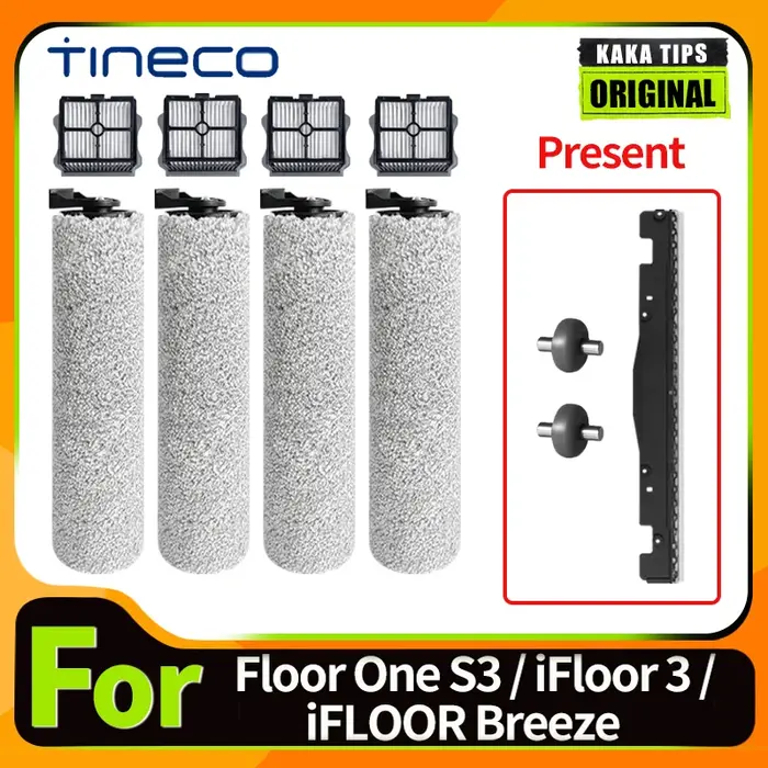Accessoires pour aspirateur sec et humide sans fil Tineco FLOOR ONE S3 / iFLOOR 3 / iFLOOR Breeze, pièces de rechange pour filtre à rouleau de brosse