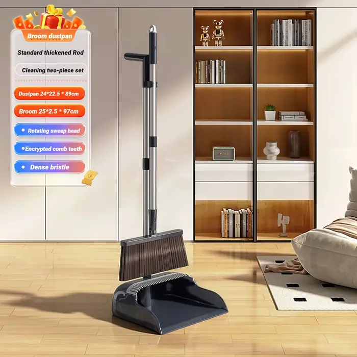 Ensemble balai et pelle JOYBOS, brosse rotative à 180° pour nettoyer les sols, outil de nettoyage po