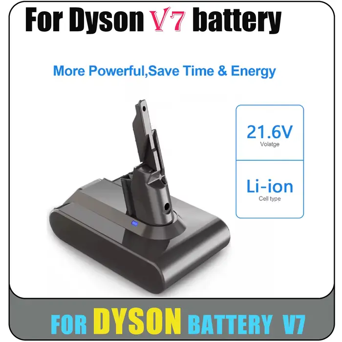 Batterie rechargeable Li-lon 21.6V 28000mAh pour aspirateur Dyson V7