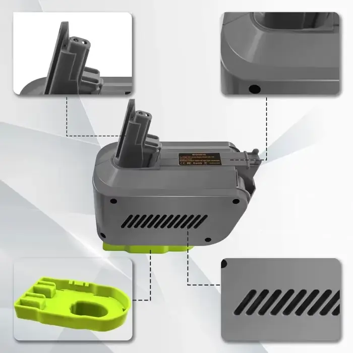 Adaptateur de batterie RYO18V10 pour batteries RYOBI 18V ONE+