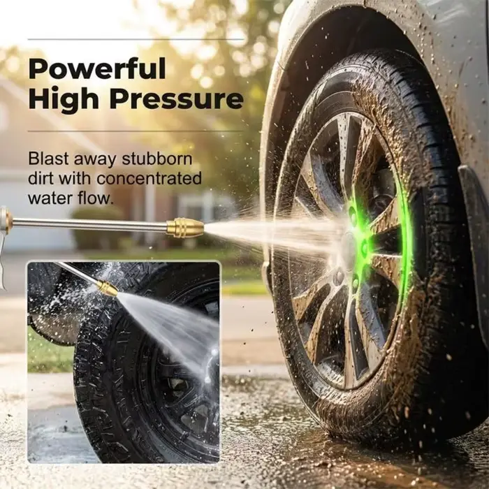 Pulvérisateur de nettoyage haute pression en acier inoxydable robuste pour lavage de voiture terrasse jardin et entretien extérieur durable