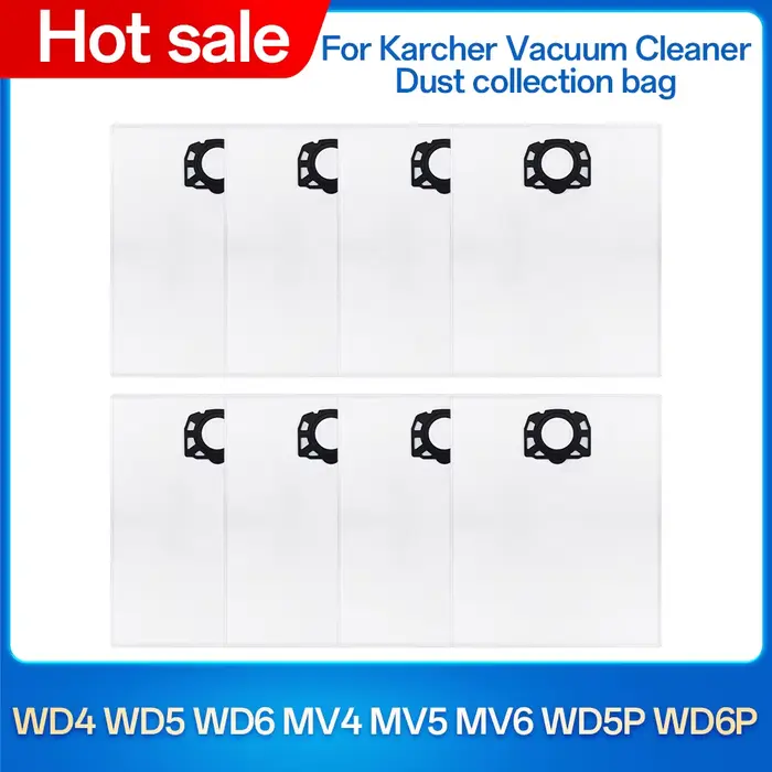 Sacs à poussière pour aspirateurs robots Karcher WD4 WD5 WD6 MV4 MV5 MV6