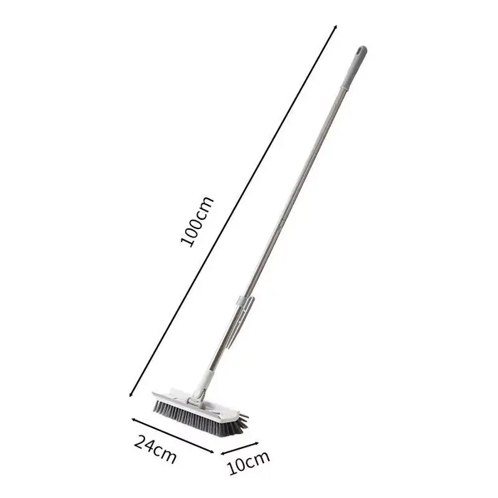 Brosse de nettoyage de sol 3-en-1 avec manche long