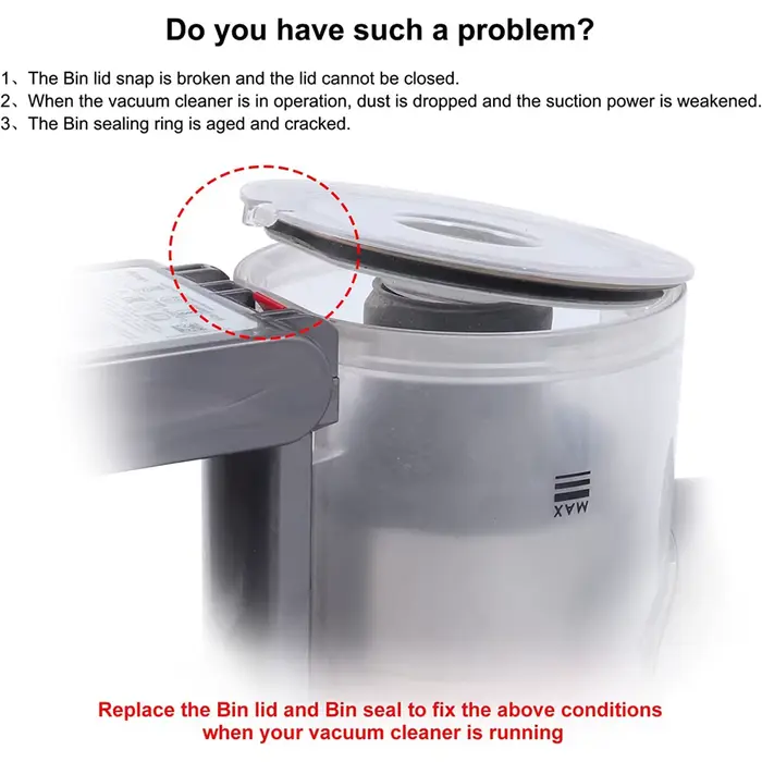 Couvercle de bac à poussière pour aspirateur Dyson V7