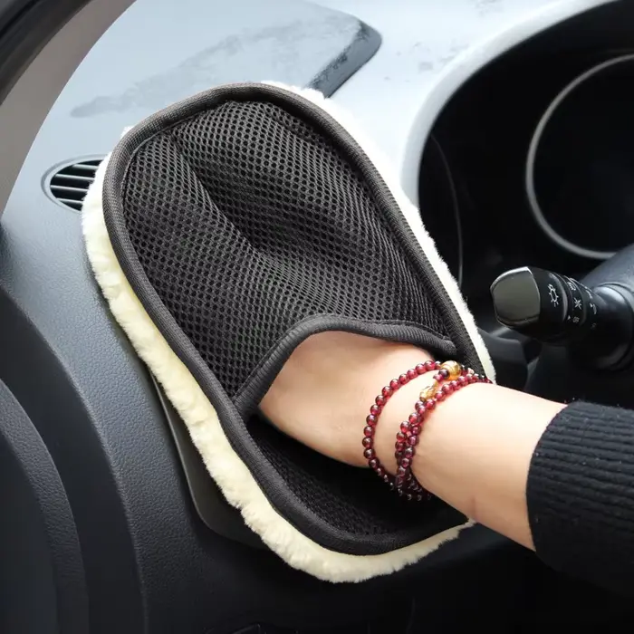Gants de lavage de voiture en laine douce