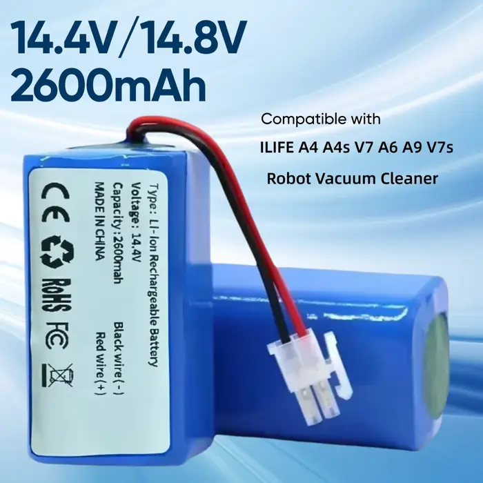 Batterie au Lithium 14.4V/14.8V 2600mah Compatible avec l'aspirateur Robot