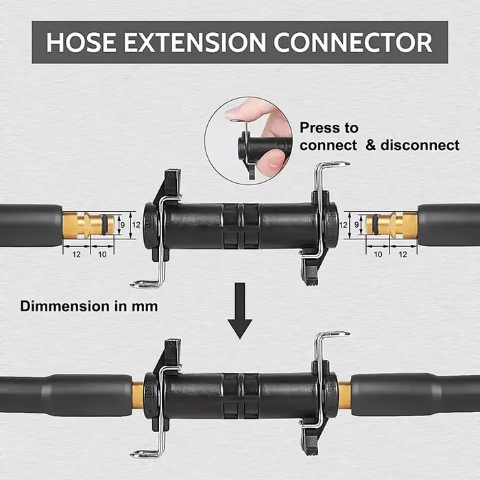 Connecteur d'extension de tuyau haute pression