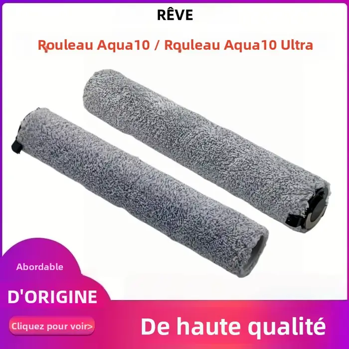 Accessoires de rechange pour aspirateur robot Dreame Aqua10 Ultra : Rouleau de nettoyage et chiffon de remplacement