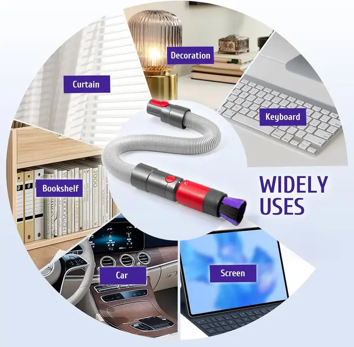 Brosse à dépoussiérer + tuyau d'extension Flexible pour aspirateur Dyson V7 V8 V10 V11 V12 V15 Gen5