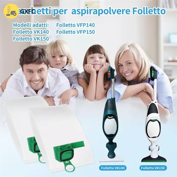Sacs d'aspirateur pour Vorwerk Kobold VK140 VK150 FP140 FP150 avec 2 filtres