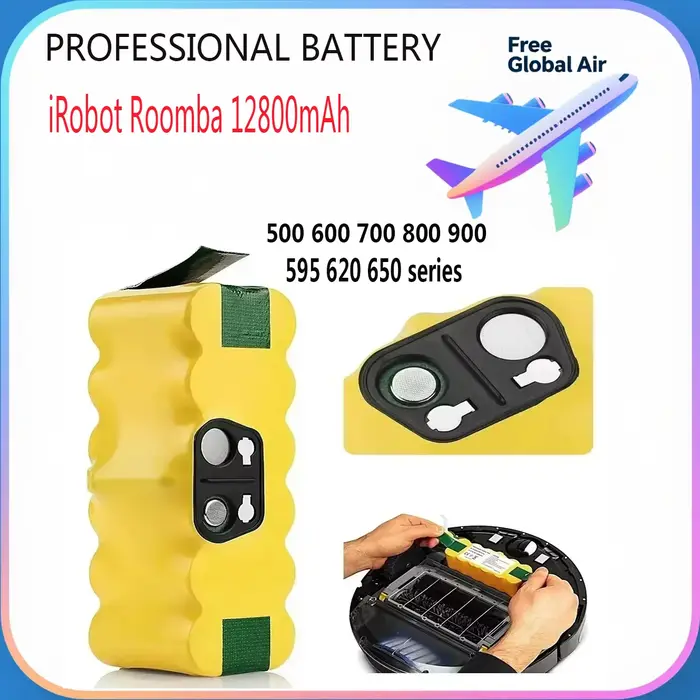 Nouveau pour iRobot Roomba batterie Rechargeable 14.4V 12800mAh 500 550 560 600 650 698 780 876 900