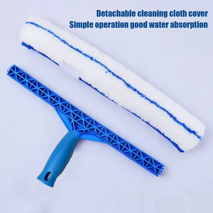Kit de nettoyage de vitres 35 cm : raclette et chiffon microfibre