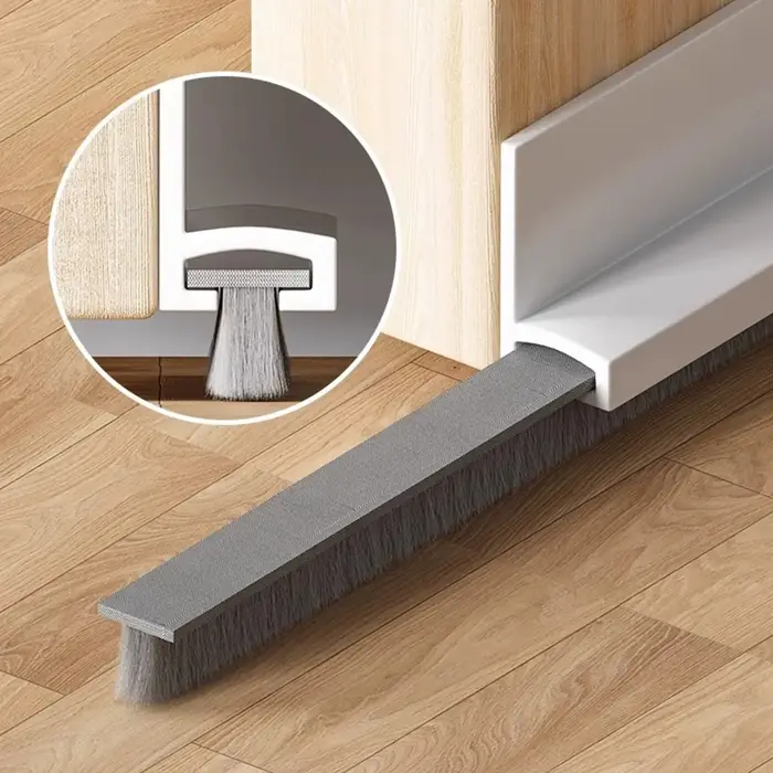 1PC Joint de porte anti-courant d'air de 1m/39.37 pouces avec brosse