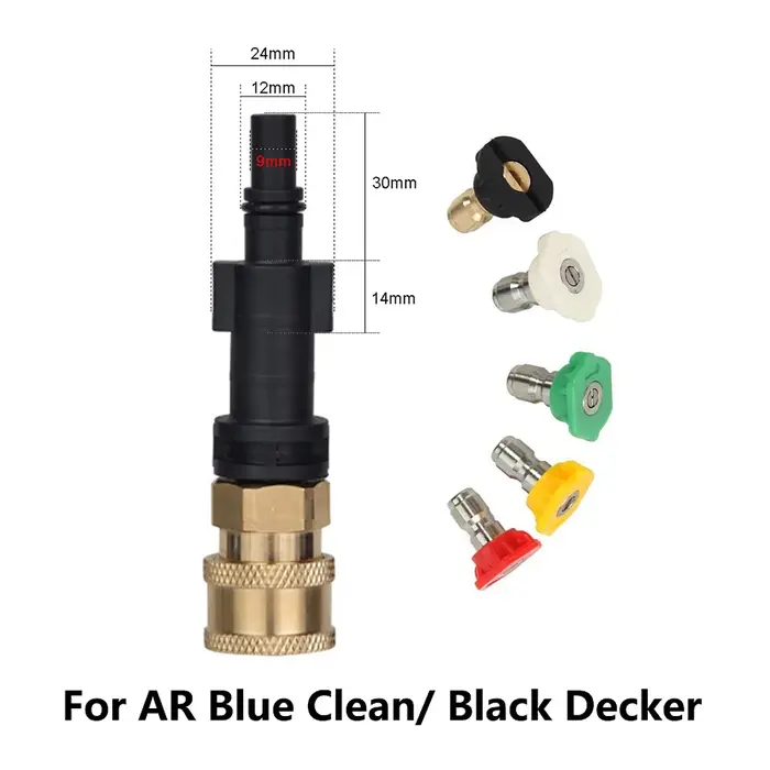  Adaptateur de pistolet à eau haute pression pour AR Blue Clean/Black Decker