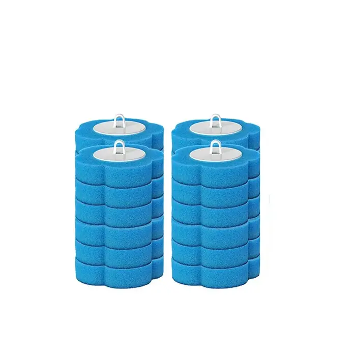 1 ensemble de nettoyeur de brosse de toilette jetable blanc avec Long manche avec tête