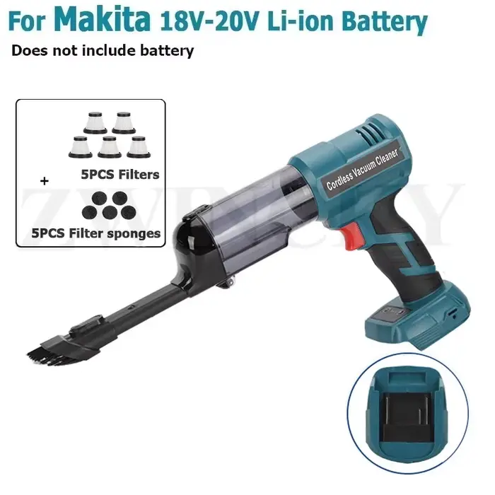 Aspirateur sans fil 240 W adapté à la batterie Dewalt/Makita/Milwaukee/Bosch/Ryobi 18 V, adapté au n