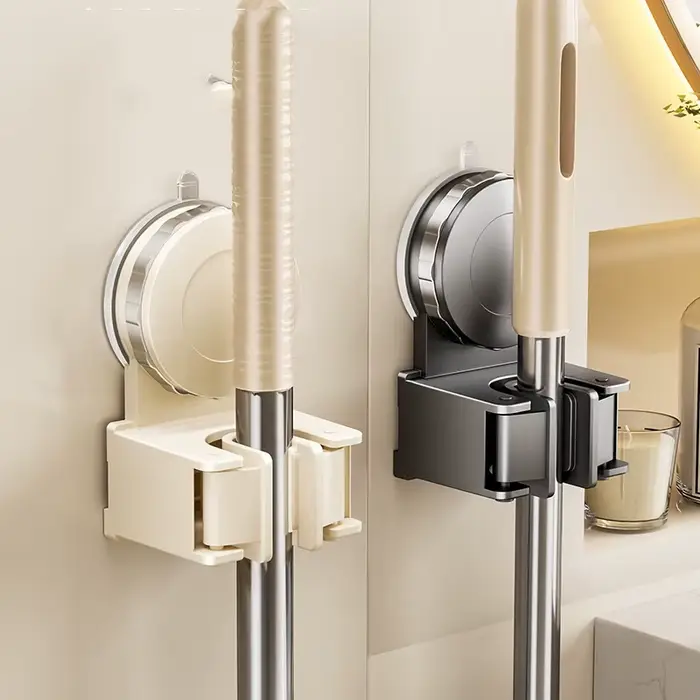 Fixation murale ventouse vadrouille clip