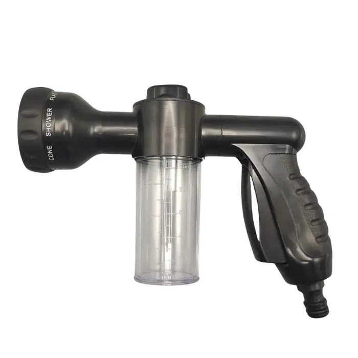 Pistolet à mousse haute pression 8 en 1 avec distributeur de savon pour lavage de voiture, arrosage 