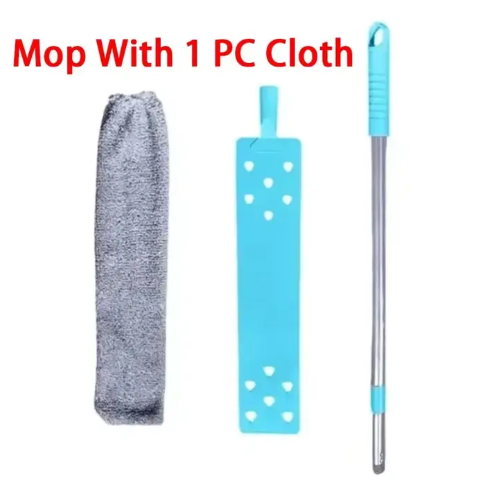 Vadrouille télescopique extensible à long manche avec tête pliable-brosse de nettoyage Flexible pour