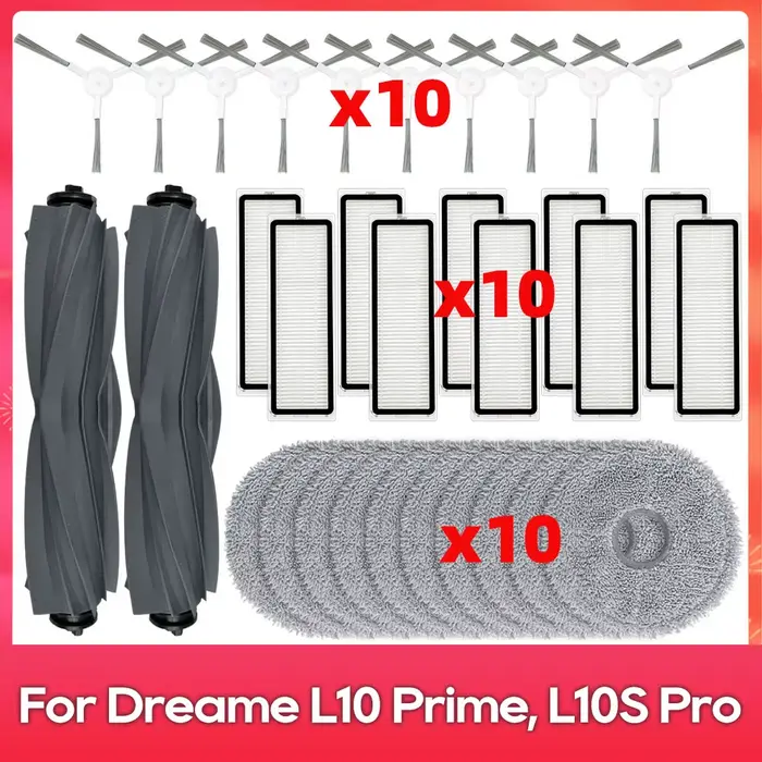 Compatible avec ( Dreame L10 Prime, RLL11GC, L10S Pro, L10 Pro, Xiaomi S10+ ) : accessoires, rouleau