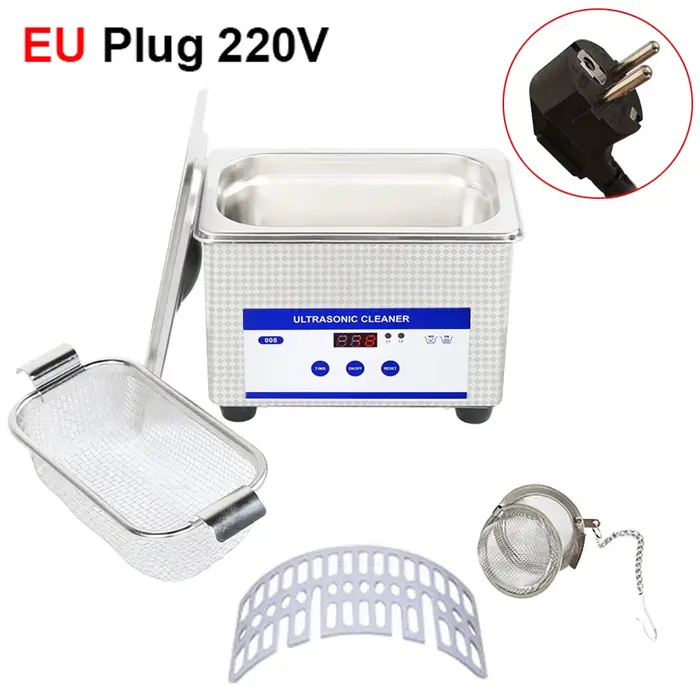 Nettoyeur à ultrasons lunettes nettoyeur de bijoux 40KHZ bain de lavage à ultrasons haute fréquence 