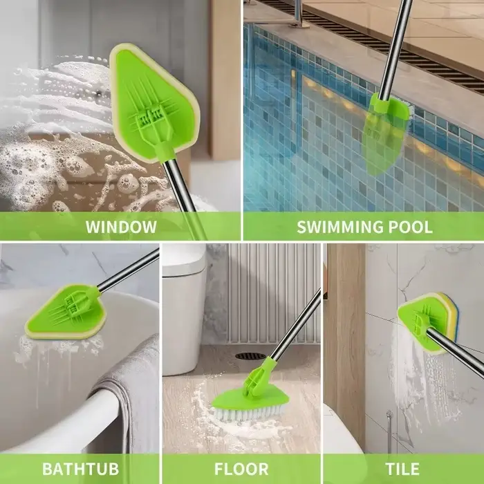 Brosse de Sol Multifonctionnelle Rétractable, Triangulaire, pour la Famille