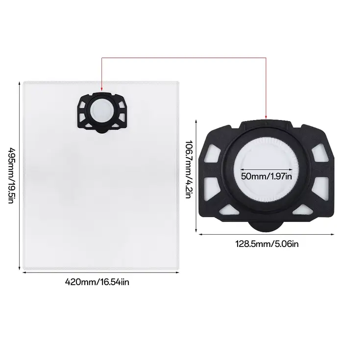 Sacs à poussière pour aspirateurs robots Karcher WD4 WD5 WD6 MV4 MV5 MV6
