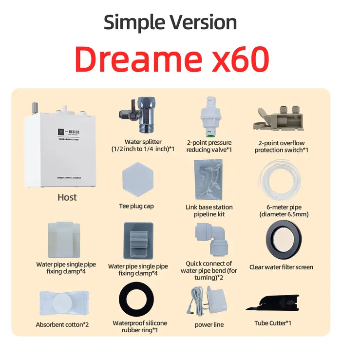 Kit de changement d'eau pour robot aspirateur Dreame X60 X50 L20 L10 X40 Matrix 10