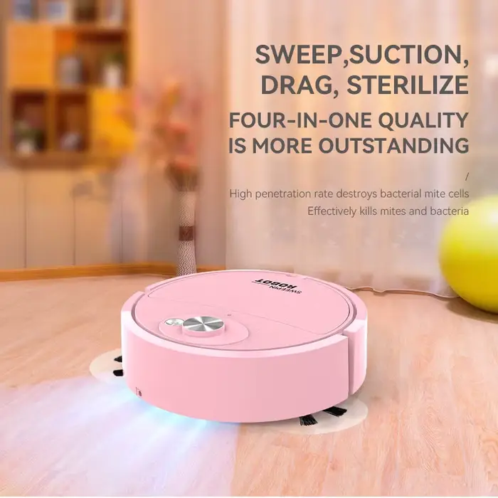Aspirateur USB charge balayage Robot vadrouille Machine poils d'animaux tapis de sol dur maison intelligente