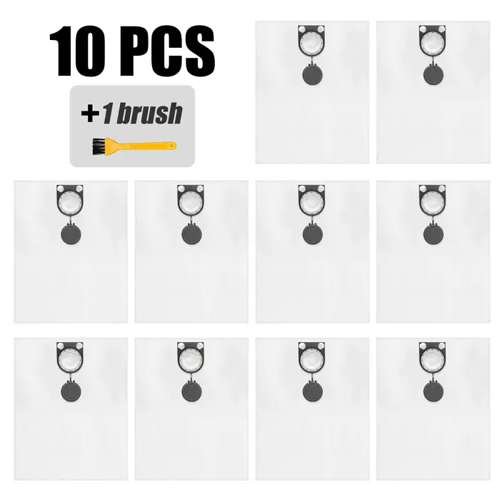 Sac 6/10 pièces + 1 sacs d'aspirateur à brosse compatibles avec Bosch GAS 25