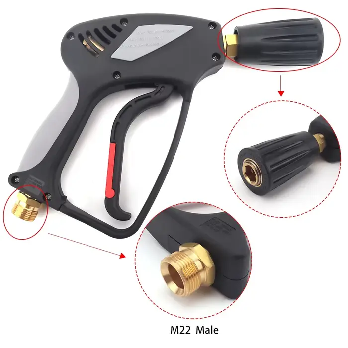 Pistolet de pulvérisation de nettoyage à eau pour nettoyeur haute pression 280bar