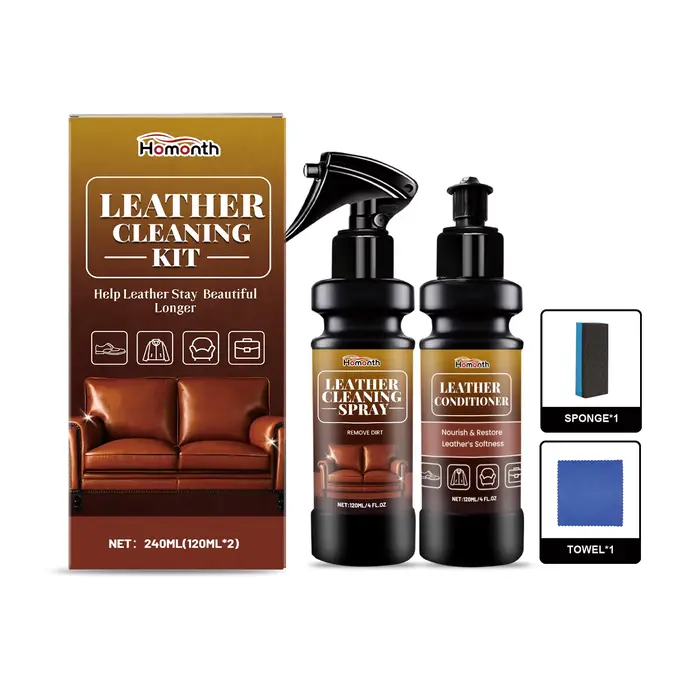 Kit de nettoyant pour cuir, après-shampooing, ensemble de soins, crème nourrissante à pulvérisation 