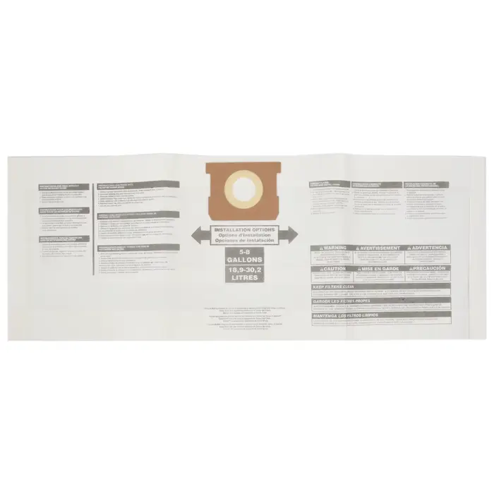 B15C 6 pièces sac à poussière sec universel 5 à 8 gallons aspirateurs pour magasin Vac 5-8
