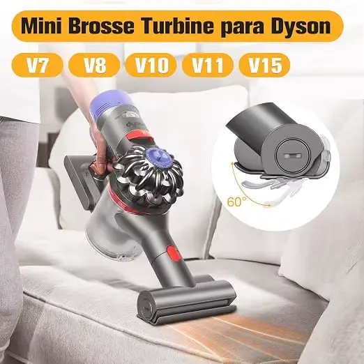 Mini tête d'aspirateur pour aspirateur sans fil Dyson V7 V8 V15 V10 V11