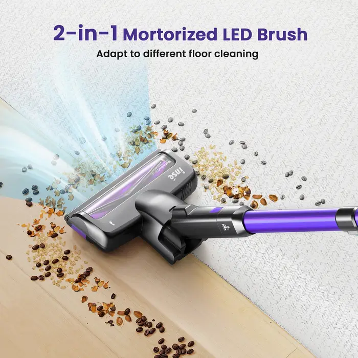 INSE-Aspirateur sans fil S7P, autonomie jusqu'à 45 services, aspirateur balai 6 en 1 pour parquet, p