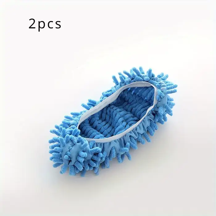 2 paires de chaussons serpillères en microfibre